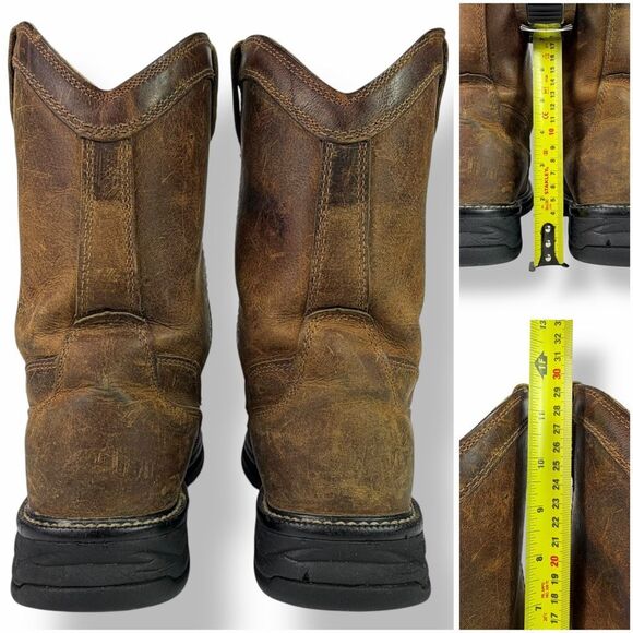 Ridgecut YMF-2201 Rancher Boots Work Wellington Waterproof Brown Leather 10.5 M - Picture 9 of 11